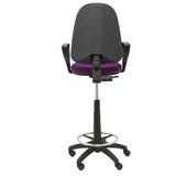 Taburete de oficina Piqueras y Crespo Ayna Bali - Brazos fijos - Ref. fabricante T04CPB220BGOLF - Morado
