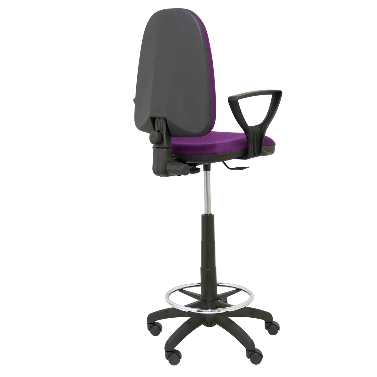 Taburete de oficina Piqueras y Crespo Ayna Bali - Brazos fijos - Ref. fabricante T04CPB220BGOLF - Morado