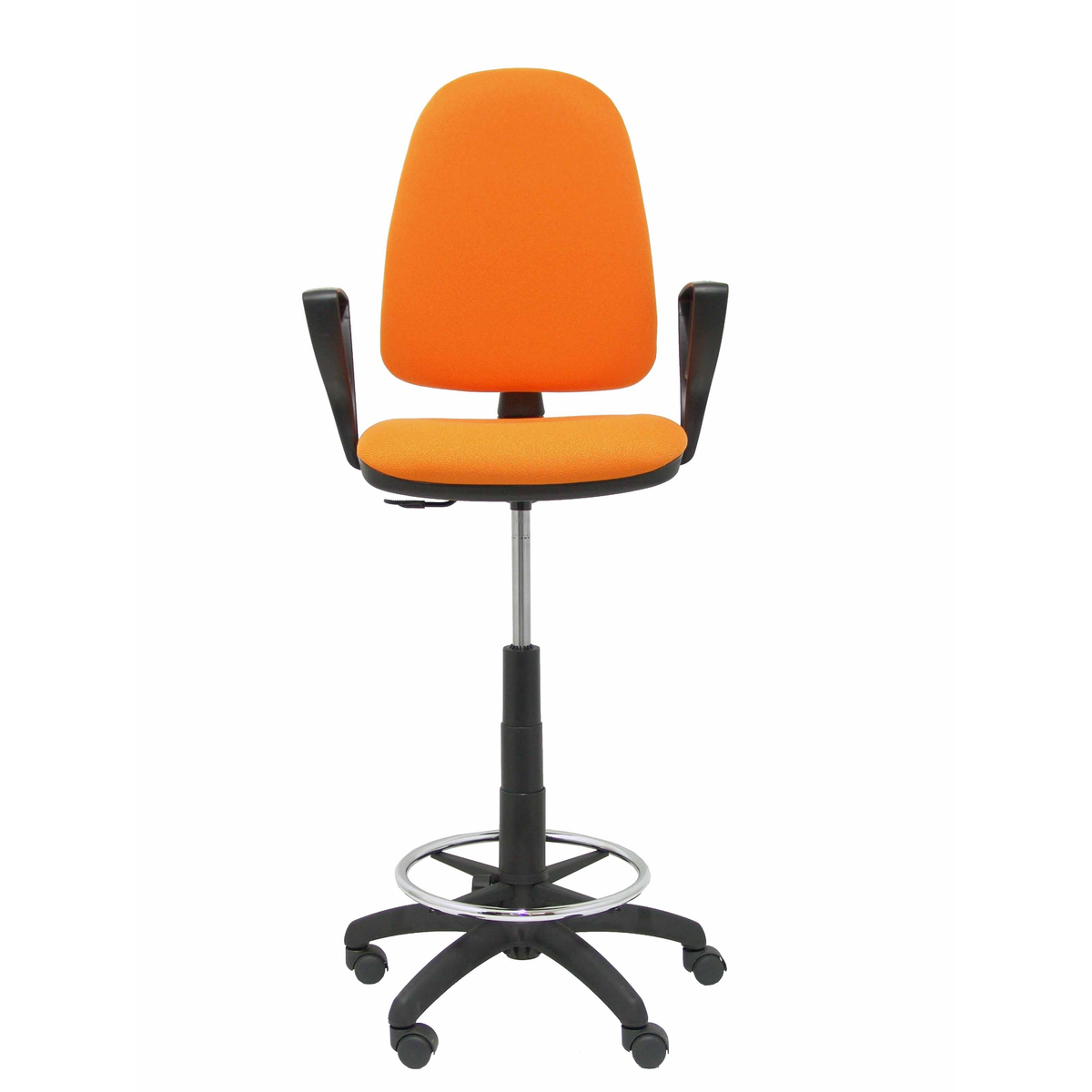 Taburete de oficina Piqueras y Crespo Ayna Bali - Brazos fijos - Ref. fabricante T04CPB220BGOLF - Naranja