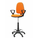 Taburete de oficina Piqueras y Crespo Ayna Bali - Brazos fijos - Ref. fabricante T04CPB220BGOLF - Naranja