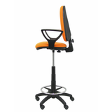 Taburete de oficina Piqueras y Crespo Ayna Bali - Brazos fijos - Ref. fabricante T04CPB220BGOLF - Naranja