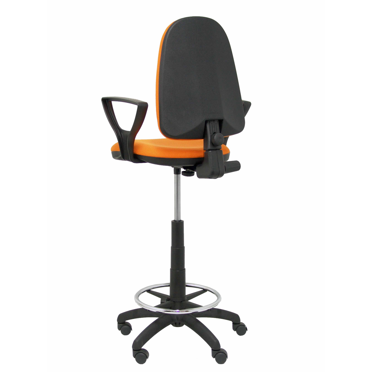 Taburete de oficina Piqueras y Crespo Ayna Bali - Brazos fijos - Ref. fabricante T04CPB220BGOLF - Naranja