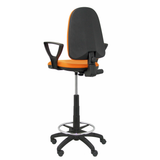 Taburete de oficina Piqueras y Crespo Ayna Bali - Brazos fijos - Ref. fabricante T04CPB220BGOLF - Naranja