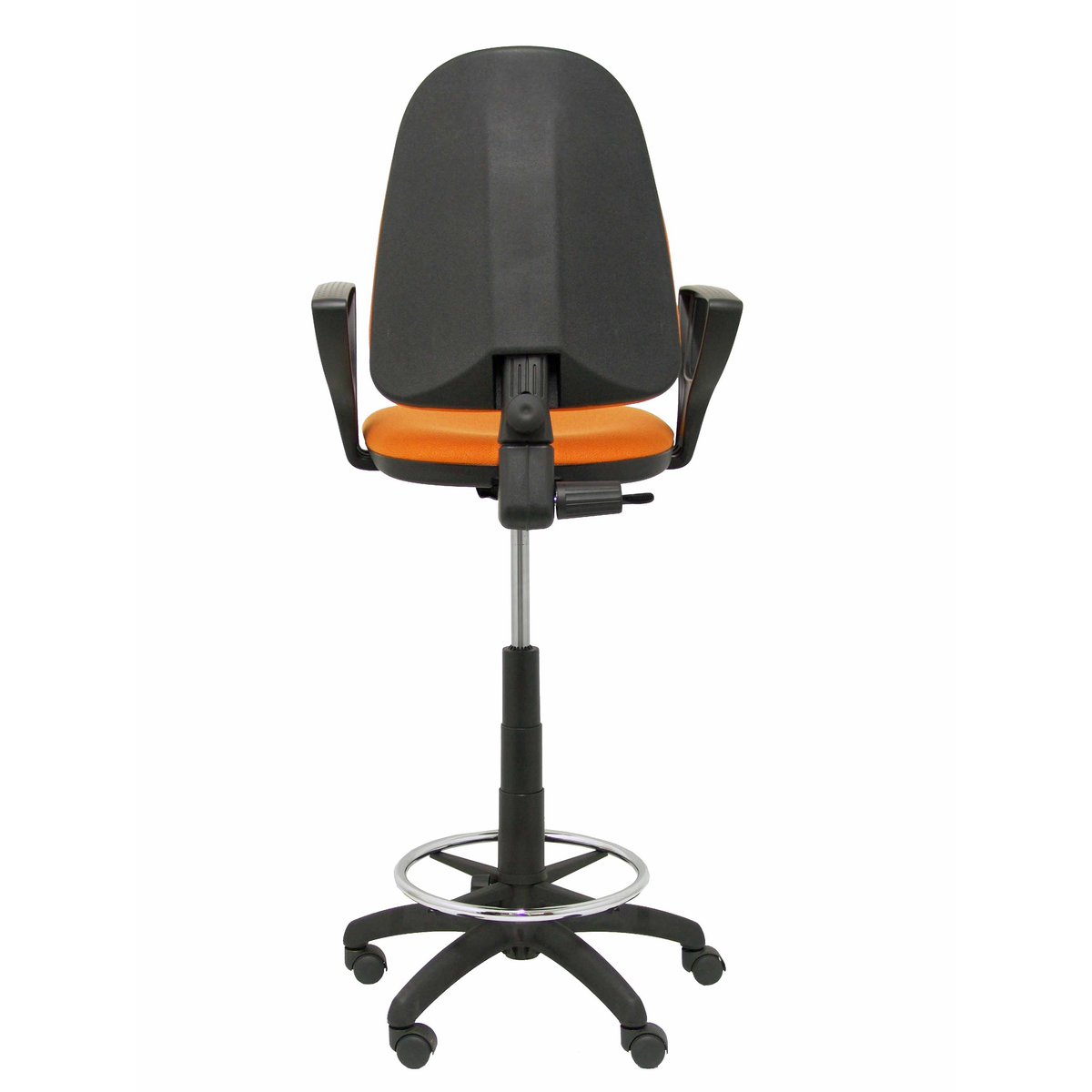 Taburete de oficina Piqueras y Crespo Ayna Bali - Brazos fijos - Ref. fabricante T04CPB220BGOLF - Naranja
