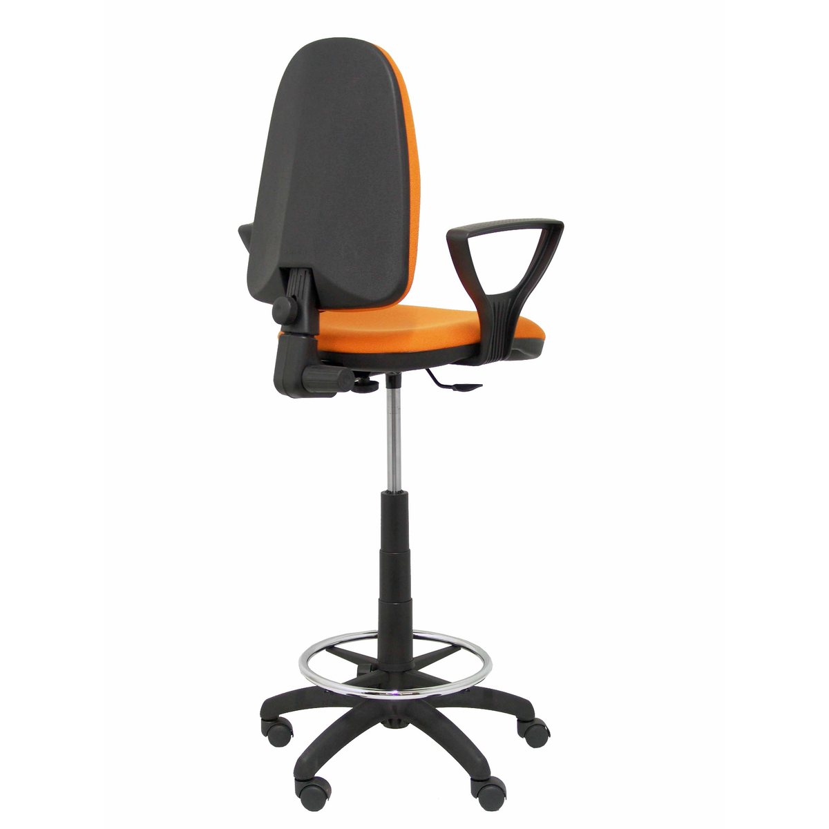 Taburete de oficina Piqueras y Crespo Ayna Bali - Brazos fijos - Ref. fabricante T04CPB220BGOLF - Naranja