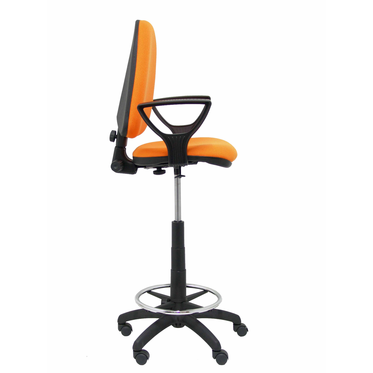 Taburete de oficina Piqueras y Crespo Ayna Bali - Brazos fijos - Ref. fabricante T04CPB220BGOLF - Naranja
