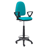 Taburete de oficina Piqueras y Crespo Ayna Bali - Brazos fijos - Ref. fabricante T04CPB220BGOLF - Turquesa
