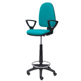 Taburete de oficina Piqueras y Crespo Ayna Bali - Brazos fijos - Ref. fabricante T04CPB220BGOLF - Turquesa