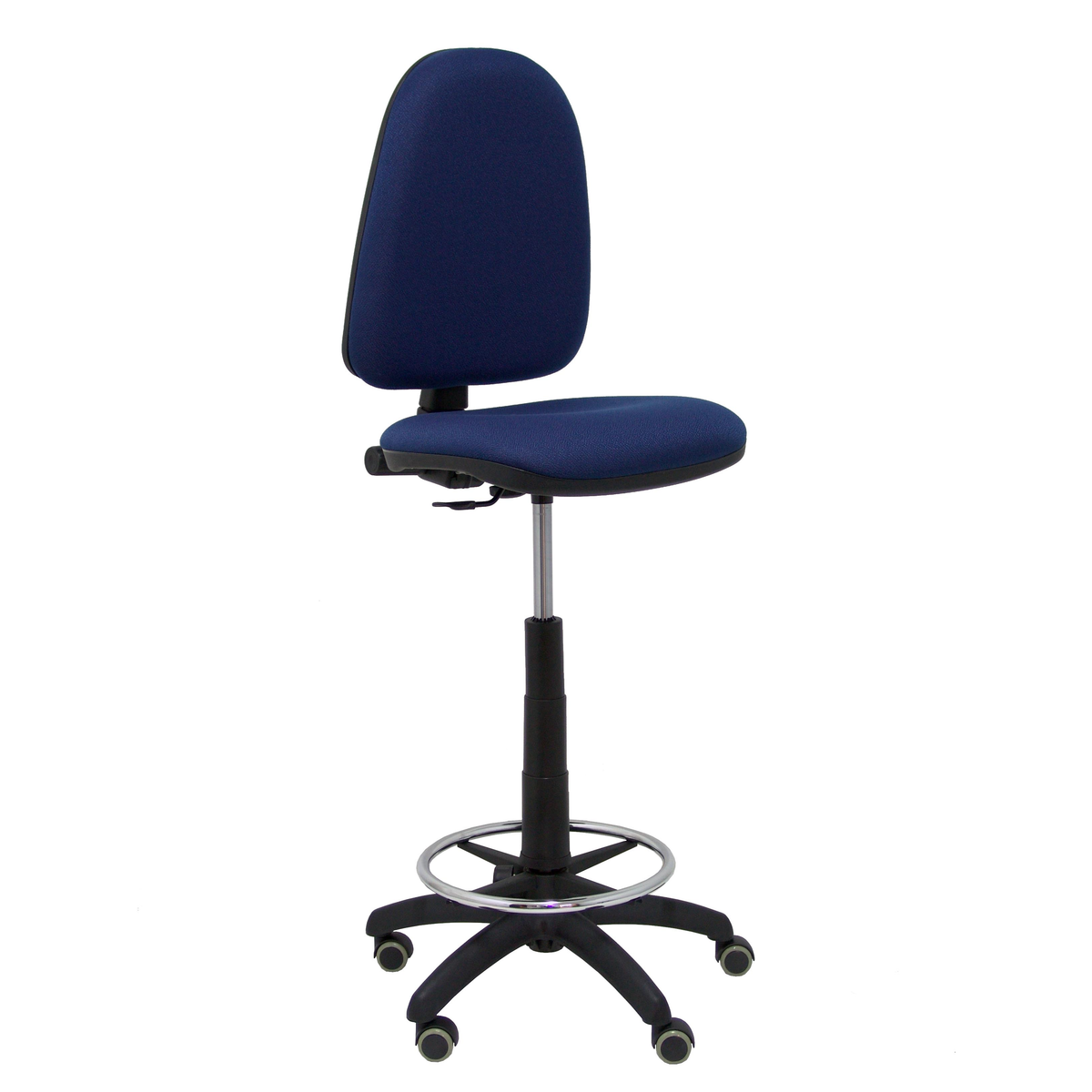 Taburete de oficina Piqueras y Crespo Ayna Bali - Ruedas - Ref. fabricante T04CPBALI100RP - Azul Marino