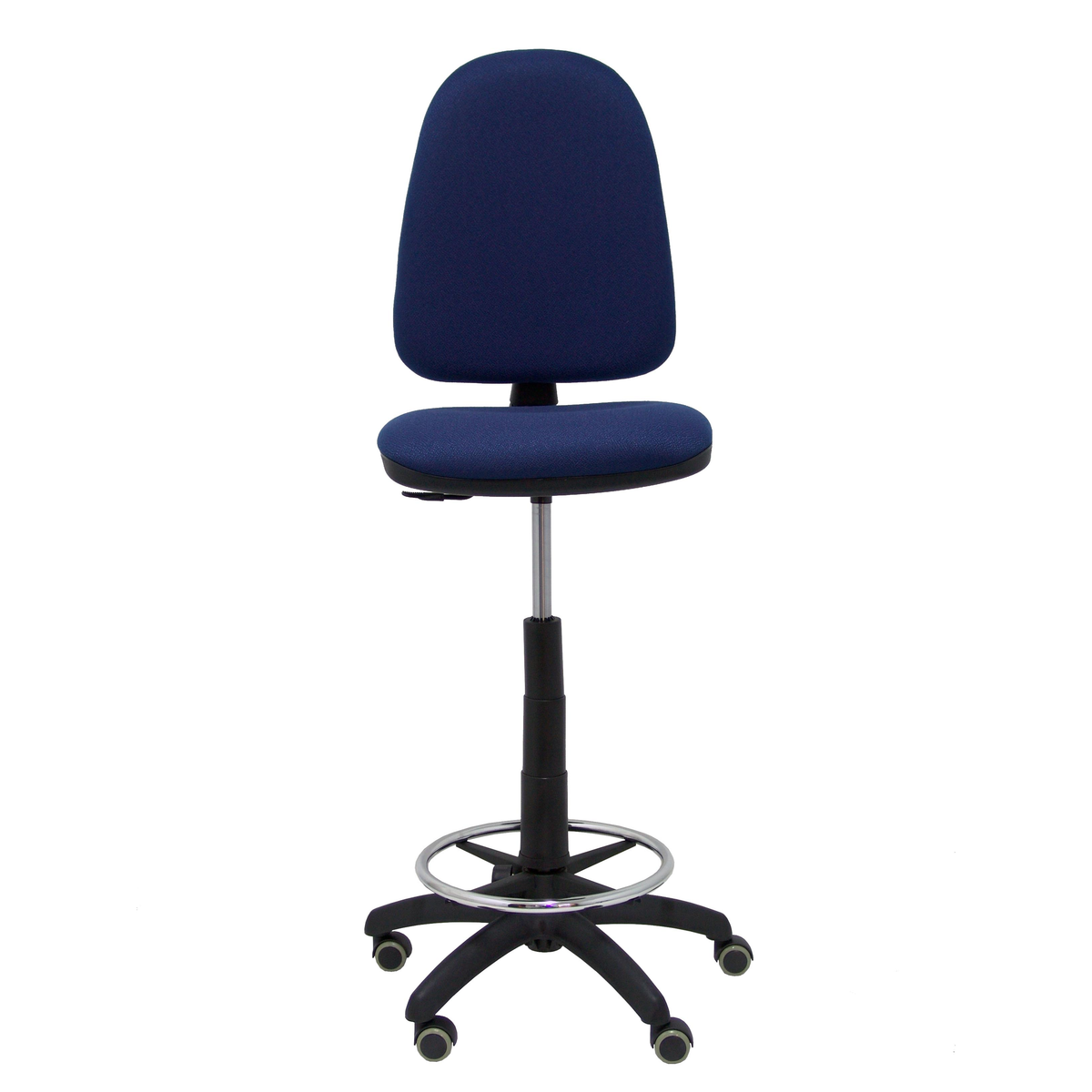 Taburete de oficina Piqueras y Crespo Ayna Bali - Ruedas - Ref. fabricante T04CPBALI100RP - Azul Marino