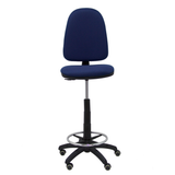 Taburete de oficina Piqueras y Crespo Ayna Bali - Ruedas - Ref. fabricante T04CPBALI100RP - Azul Marino
