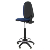 Taburete de oficina Piqueras y Crespo Ayna Bali - Ruedas - Ref. fabricante T04CPBALI100RP - Azul Marino