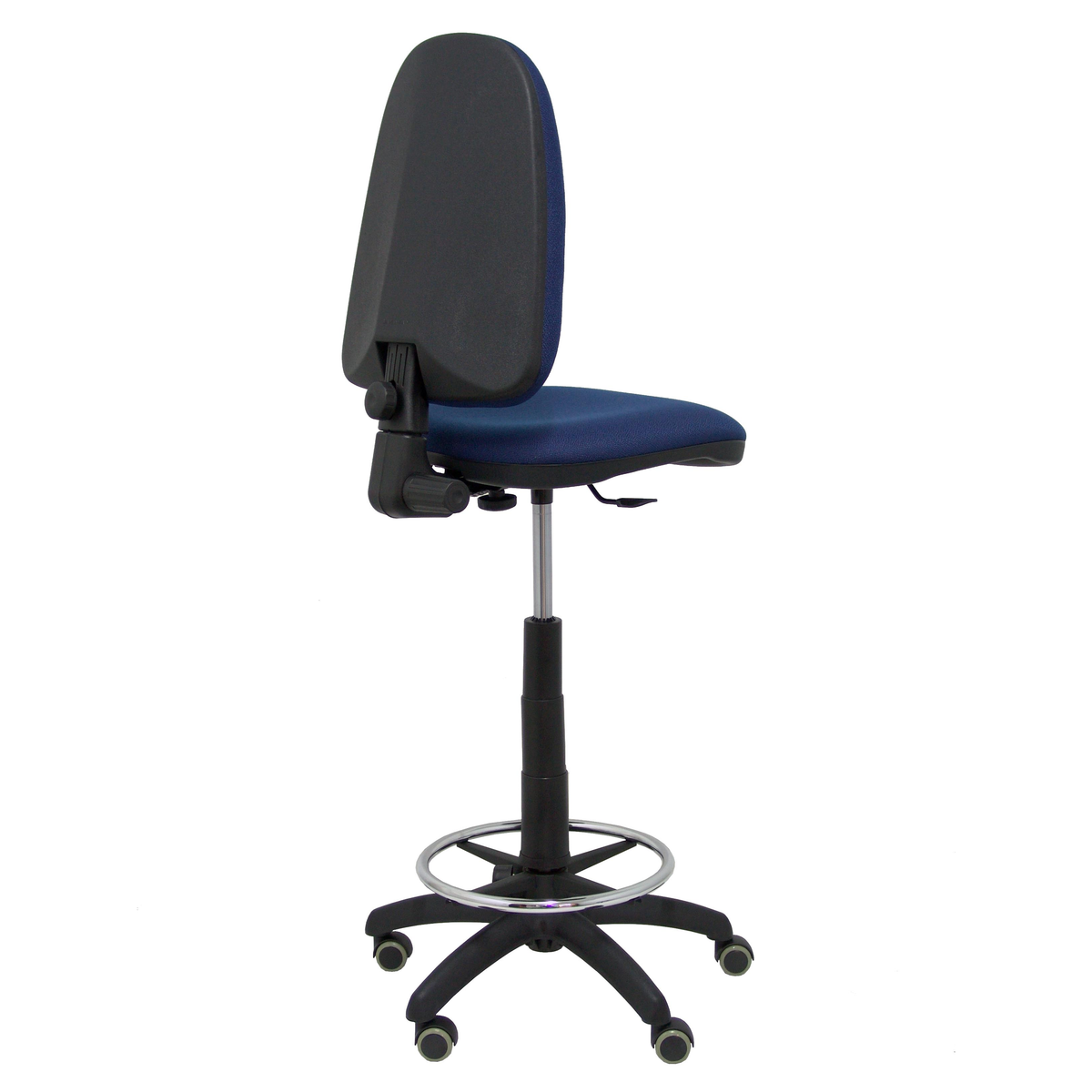Taburete de oficina Piqueras y Crespo Ayna Bali - Ruedas - Ref. fabricante T04CPBALI100RP - Azul Marino