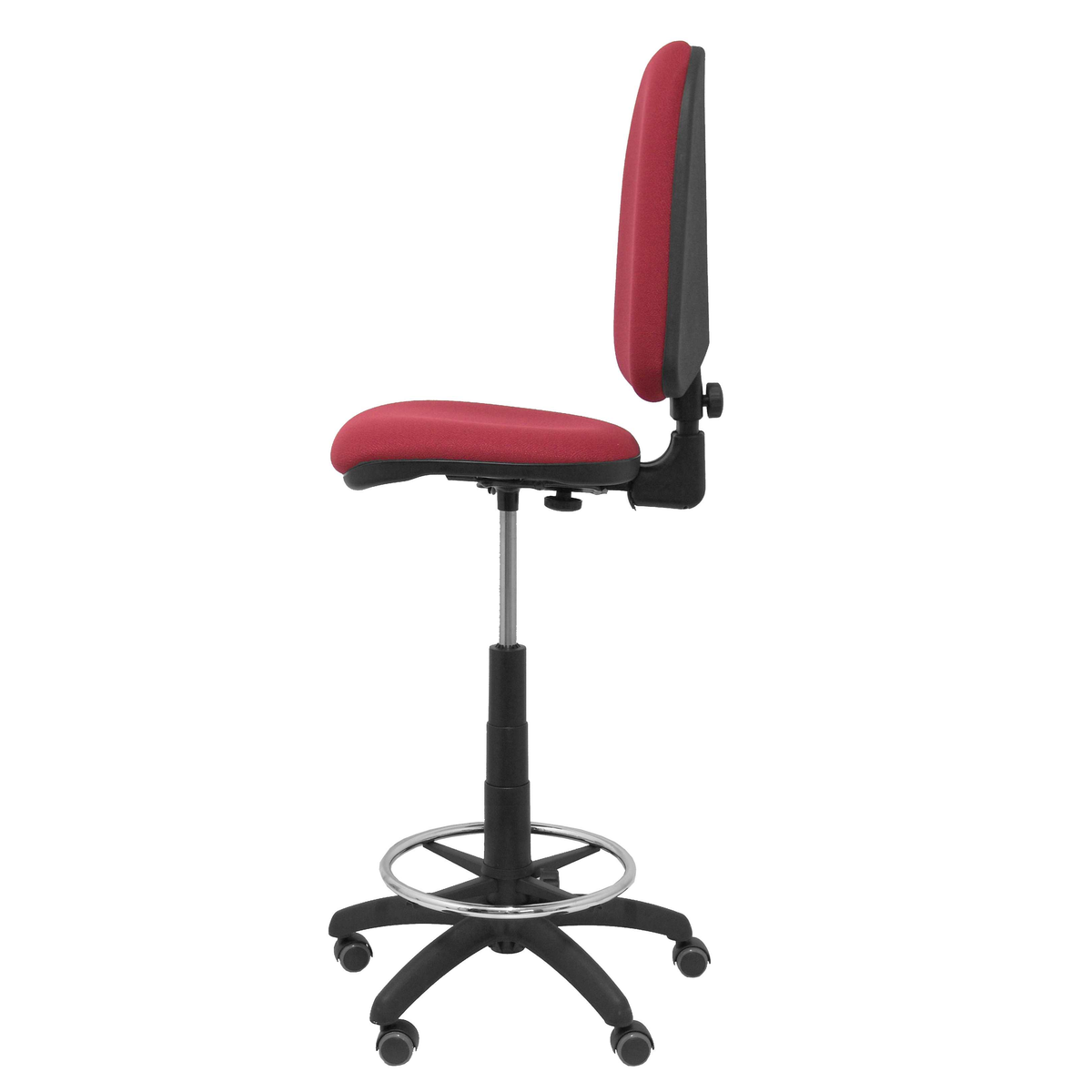 Taburete de oficina Piqueras y Crespo Ayna Bali - Ruedas - Ref. fabricante T04CPBALI100RP - Granate