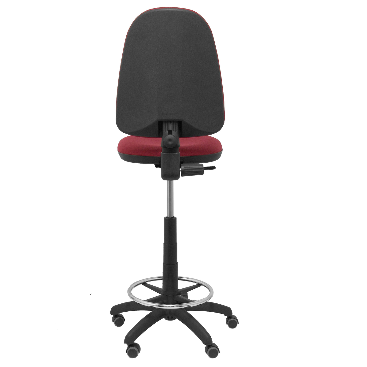 Taburete de oficina Piqueras y Crespo Ayna Bali - Ruedas - Ref. fabricante T04CPBALI100RP - Granate