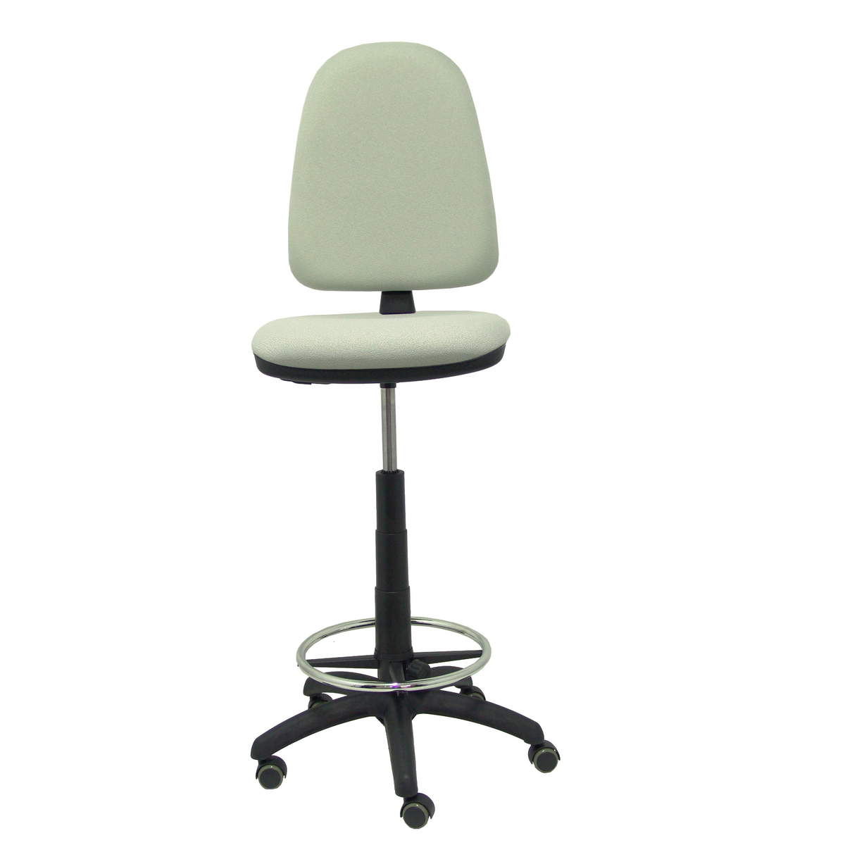 Taburete de oficina Piqueras y Crespo Ayna Bali - Ruedas - Ref. fabricante T04CPBALI100RP - Gris Claro