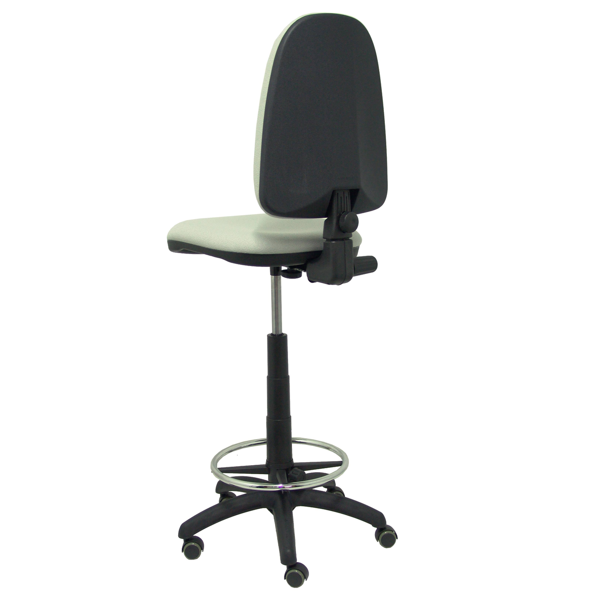Taburete de oficina Piqueras y Crespo Ayna Bali - Ruedas - Ref. fabricante T04CPBALI100RP - Gris Claro