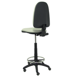 Taburete de oficina Piqueras y Crespo Ayna Bali - Ruedas - Ref. fabricante T04CPBALI100RP - Gris Claro