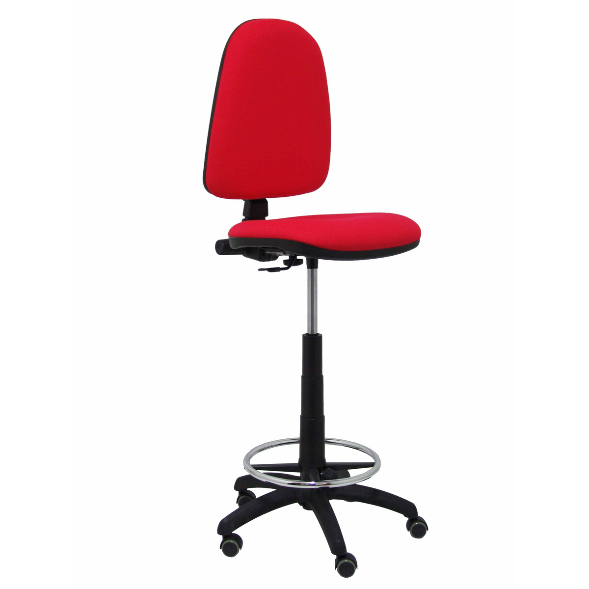 Taburete de oficina Piqueras y Crespo Ayna Bali - Ruedas - Ref. fabricante T04CPBALI100RP - Rojo