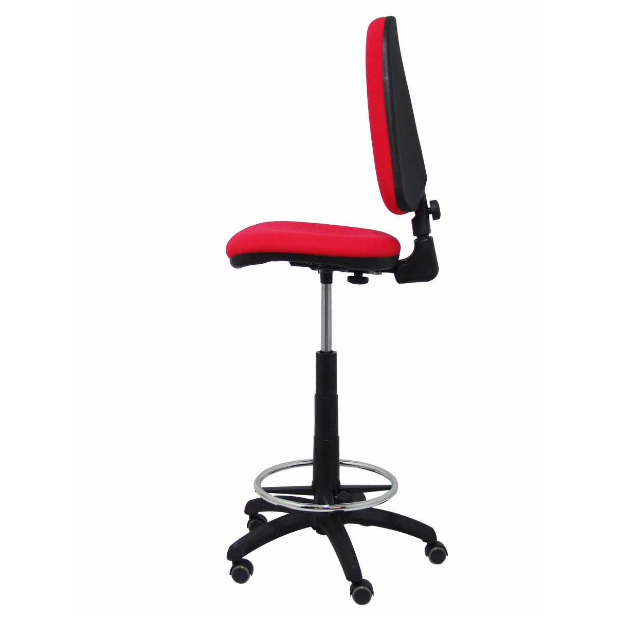 Taburete de oficina Piqueras y Crespo Ayna Bali - Ruedas - Ref. fabricante T04CPBALI100RP - Rojo
