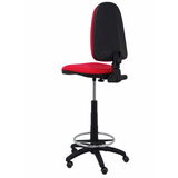 Taburete de oficina Piqueras y Crespo Ayna Bali - Ruedas - Ref. fabricante T04CPBALI100RP - Rojo