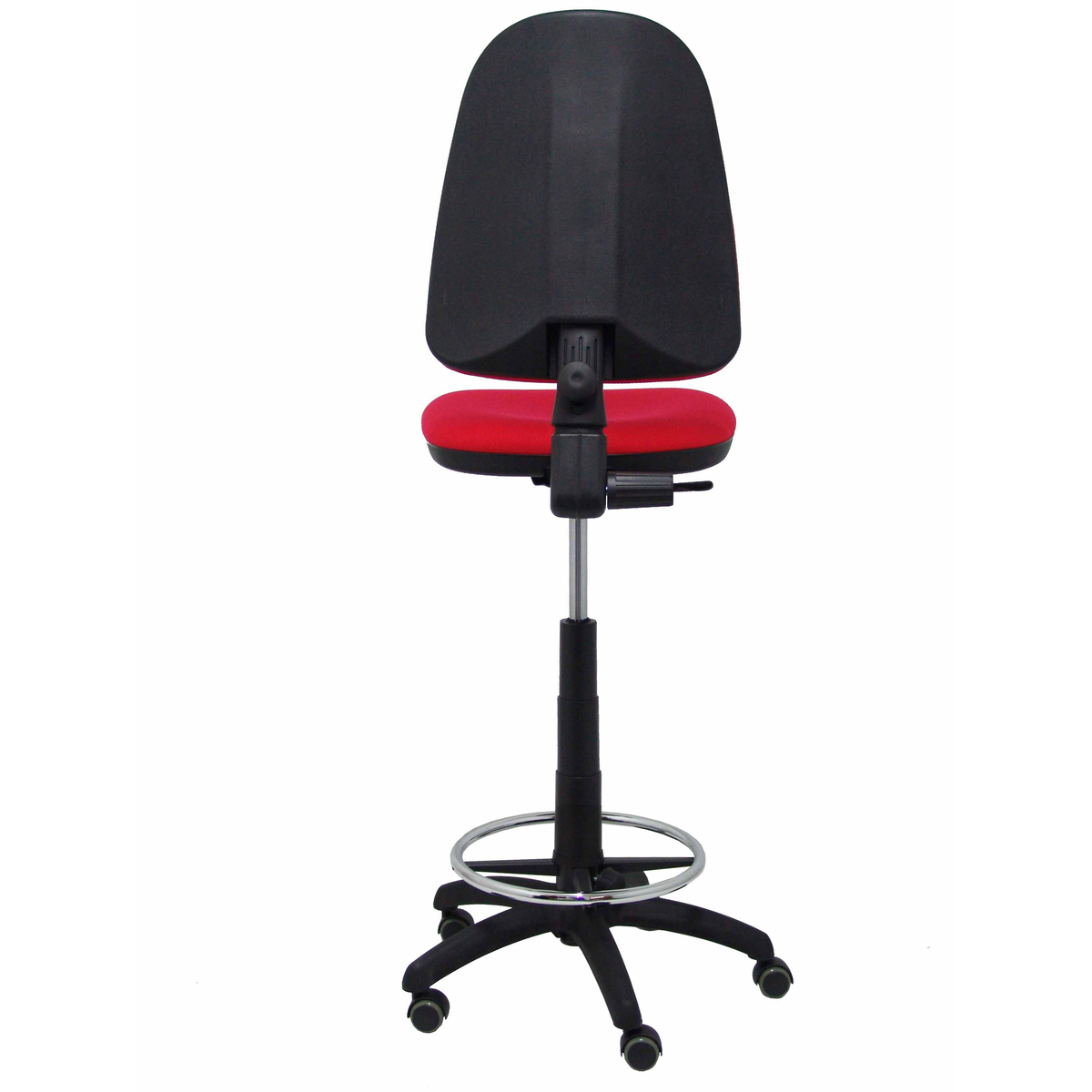 Taburete de oficina Piqueras y Crespo Ayna Bali - Ruedas - Ref. fabricante T04CPBALI100RP - Rojo