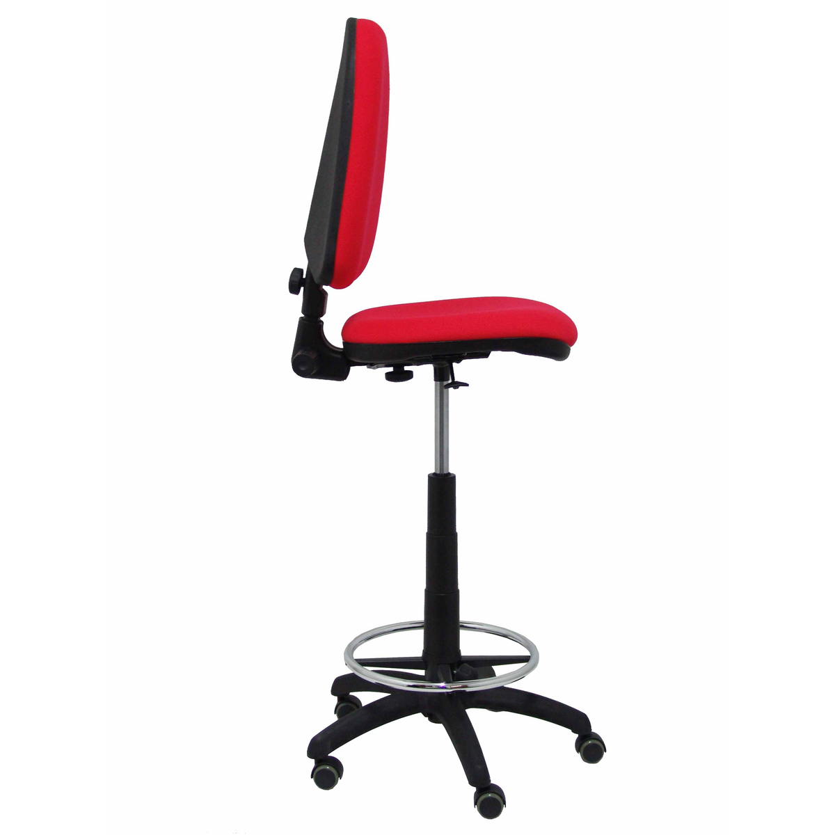Taburete de oficina Piqueras y Crespo Ayna Bali - Ruedas - Ref. fabricante T04CPBALI100RP - Rojo