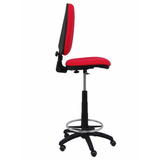 Taburete de oficina Piqueras y Crespo Ayna Bali - Ruedas - Ref. fabricante T04CPBALI100RP - Rojo