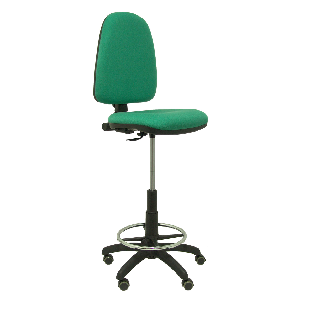 Taburete de oficina Piqueras y Crespo Ayna Bali - Ruedas - Ref. fabricante T04CPBALI100RP - Verde Esmeralda