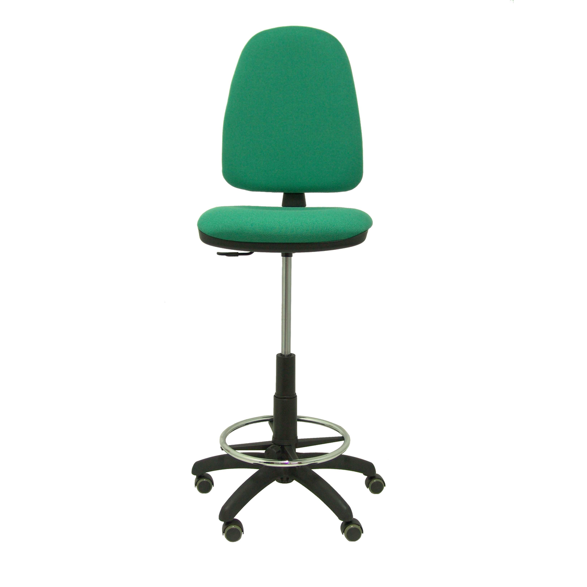 Taburete de oficina Piqueras y Crespo Ayna Bali - Ruedas - Ref. fabricante T04CPBALI100RP - Verde Esmeralda