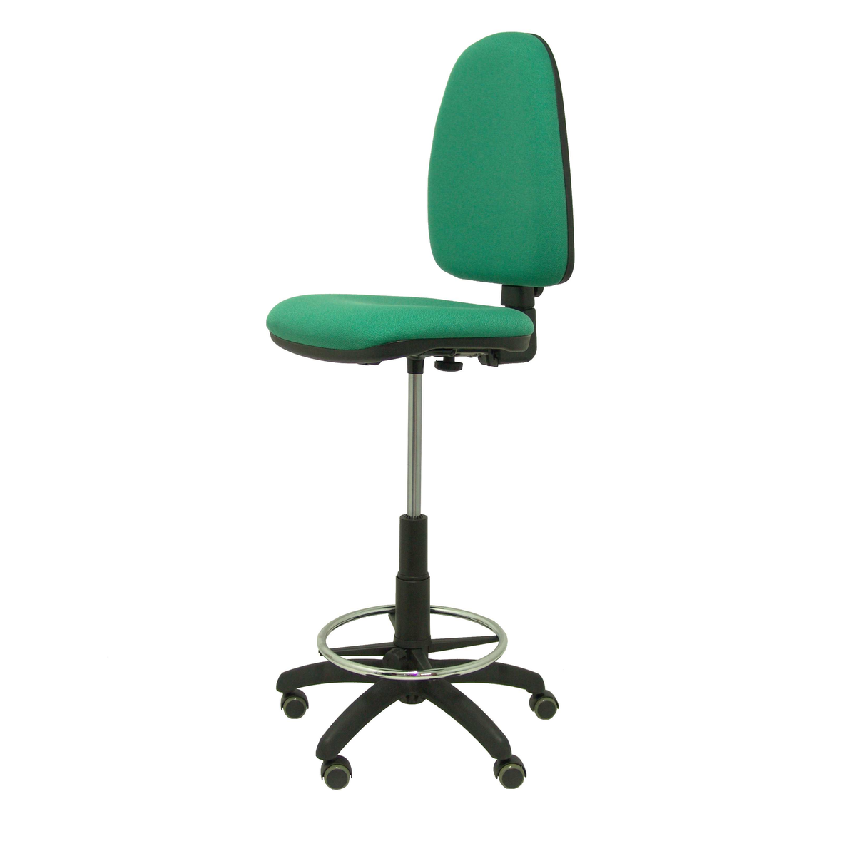 Taburete de oficina Piqueras y Crespo Ayna Bali - Ruedas - Ref. fabricante T04CPBALI100RP - Verde Esmeralda