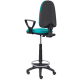 Taburete de oficina Piqueras y Crespo Ayna Bali - Brazos fijos - Ref. fabricante T04CPB220BGOLF - Turquesa