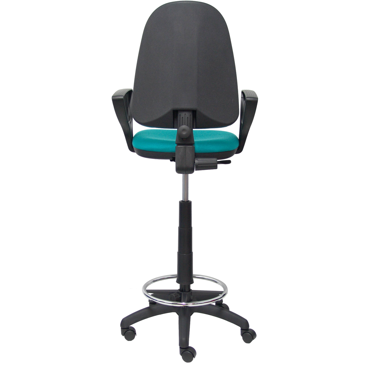 Taburete de oficina Piqueras y Crespo Ayna Bali - Brazos fijos - Ref. fabricante T04CPB220BGOLF - Turquesa