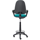 Taburete de oficina Piqueras y Crespo Ayna Bali - Brazos fijos - Ref. fabricante T04CPB220BGOLF - Turquesa