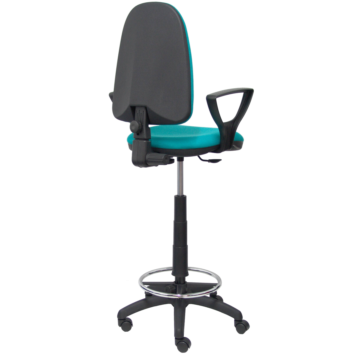 Taburete de oficina Piqueras y Crespo Ayna Bali - Brazos fijos - Ref. fabricante T04CPB220BGOLF - Turquesa