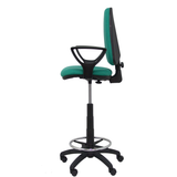 Taburete de oficina Piqueras y Crespo Ayna Bali - Brazos fijos - Ref. fabricante T04CPB220BGOLF - Verde Esmeralda