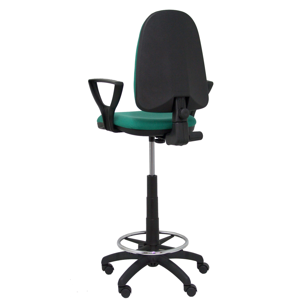 Taburete de oficina Piqueras y Crespo Ayna Bali - Brazos fijos - Ref. fabricante T04CPB220BGOLF - Verde Esmeralda