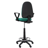 Taburete de oficina Piqueras y Crespo Ayna Bali - Brazos fijos - Ref. fabricante T04CPB220BGOLF - Verde Esmeralda