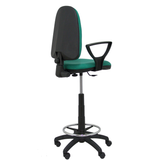 Taburete de oficina Piqueras y Crespo Ayna Bali - Brazos fijos - Ref. fabricante T04CPB220BGOLF - Verde Esmeralda