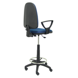 Taburete de oficina Piqueras y Crespo Ayna Bali - Brazos - Ref. fabricante T04CPBALI200BGOLF - Azul Marino