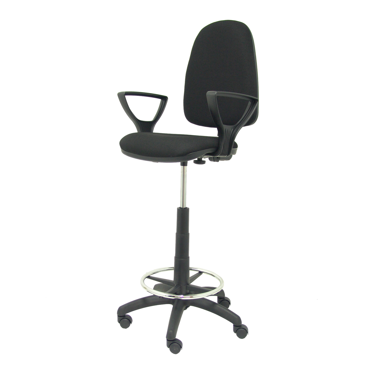 Taburete de oficina Piqueras y Crespo Ayna Bali - Brazos - Ref. fabricante T04CPBALI200BGOLF - Negro