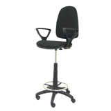 Taburete de oficina Piqueras y Crespo Ayna Bali - Brazos - Ref. fabricante T04CPBALI200BGOLF - Negro