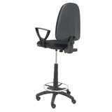 Taburete de oficina Piqueras y Crespo Ayna Bali - Brazos - Ref. fabricante T04CPBALI200BGOLF - Negro