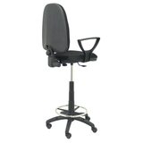 Taburete de oficina Piqueras y Crespo Ayna Bali - Brazos - Ref. fabricante T04CPBALI200BGOLF - Negro