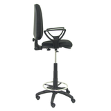 Taburete de oficina Piqueras y Crespo Ayna Bali - Brazos - Ref. fabricante T04CPBALI200BGOLF - Negro