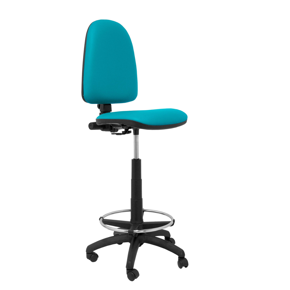 Taburete de oficina Piqueras y Crespo Ayna Similpiel - Ref. fabricante T04CPSPVE - Verde / Turquesa