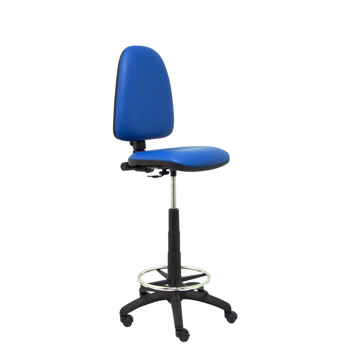 Taburete de oficina Piqueras y Crespo Ayna Similpiel - Ref. fabricante T04CPSPAM - Azul