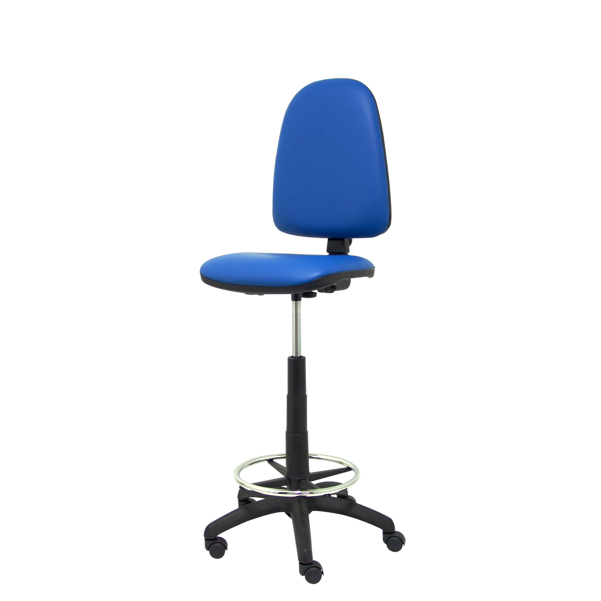Taburete de oficina Piqueras y Crespo Ayna Similpiel - Ref. fabricante T04CPSPAM - Azul
