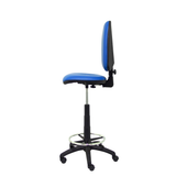 Taburete de oficina Piqueras y Crespo Ayna Similpiel - Ref. fabricante T04CPSPAM - Azul
