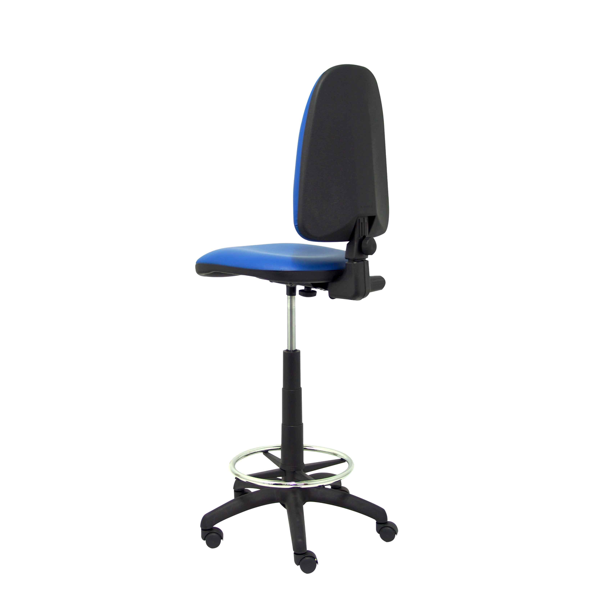 Taburete de oficina Piqueras y Crespo Ayna Similpiel - Ref. fabricante T04CPSPAM - Azul